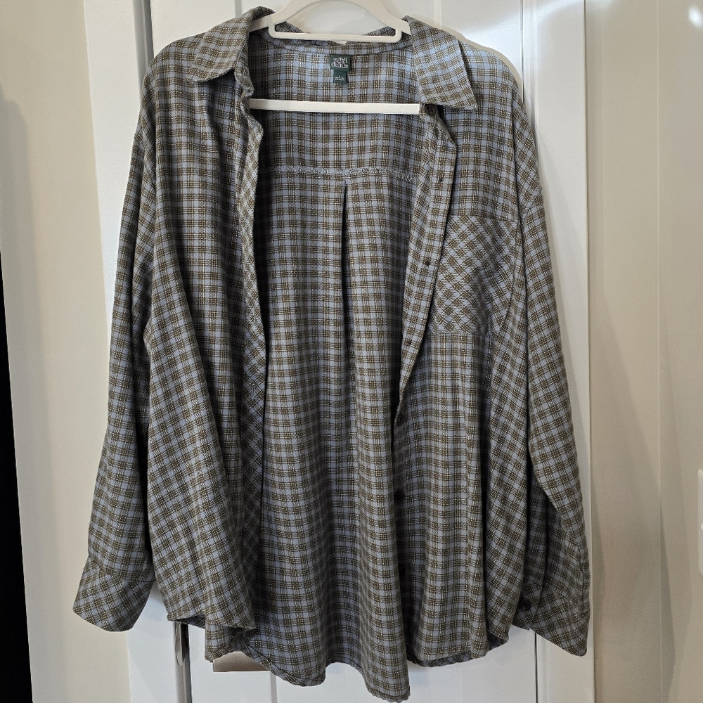 Wild Fable Blue/Green Flannel Shirt